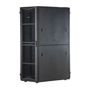 Gabinete FlexFusion para Centros de Datos, 45 UR, 700 mm de Ancho, 1070 mm de Profundidad, Sin Paneles Laterales, Fabricado en Acero, Color Negro
