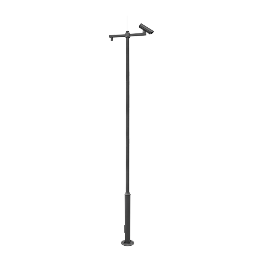 Poste Seccionado de 6 Metros / Especializado para la Instalación de Videovigilancia / Incluye Base de Cimentación y Brazo para Cámara PTZ / Color Negro - Image 2