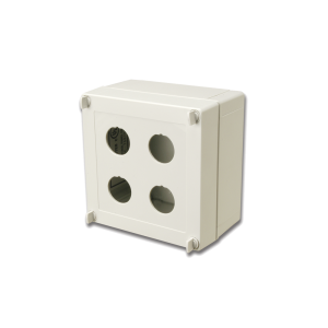 Caja industrial de conexión (Ruggedized), de 4 puertos de cobre o fibra, con protección IP66/IP67 (NEMA 4X)