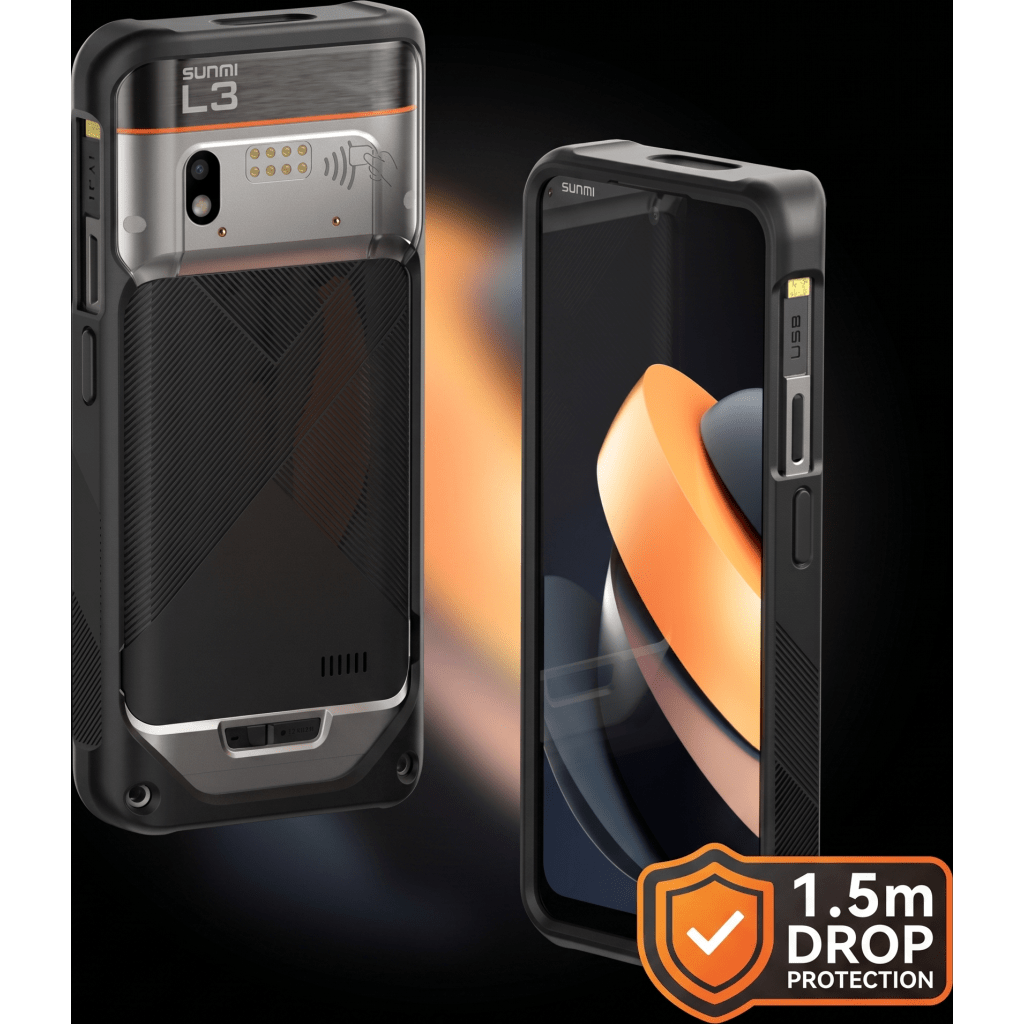 Funda Protectora / Silicona Reforzada / Protección 1.5 m (4.9 ft) / SUNMI L3 / Acceso Completo / Negro - Image 2