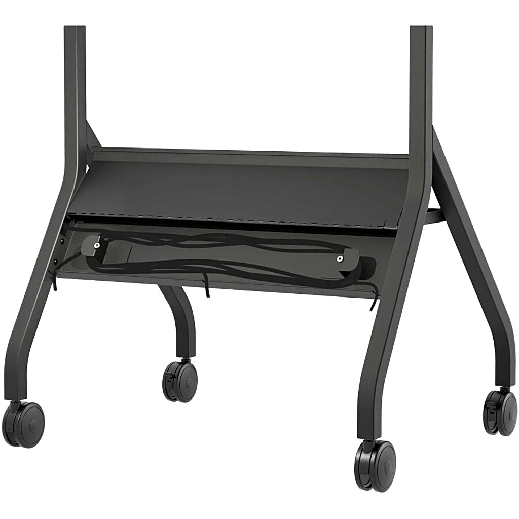 Carro Móvil para Pantalla Plana / 43" a 75"+ Displays / Altura Ajustable 49.8"-65.8" (126.5-167.1 cm) / Capacidad 150 lb (68 kg) / 4 Ruedas Dobles 4" (102 mm) / Gestión de Cableado Interno / Estructura Tubular / Incl - Image 4