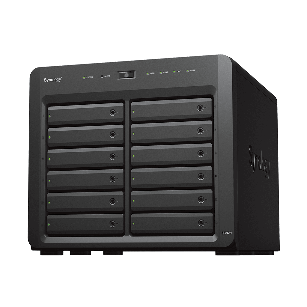 NAS Synology DiskStation DS2422+ | 12 Bahías | Expandible a 24 Bahías | Procesador AMD Ryzen Quad-Core | Hasta 32 GB DDR4 ECC | Caché NVMe SSD | Redes 10/25GbE | Compatible con Virtualización y Vigilancia. - Image 5