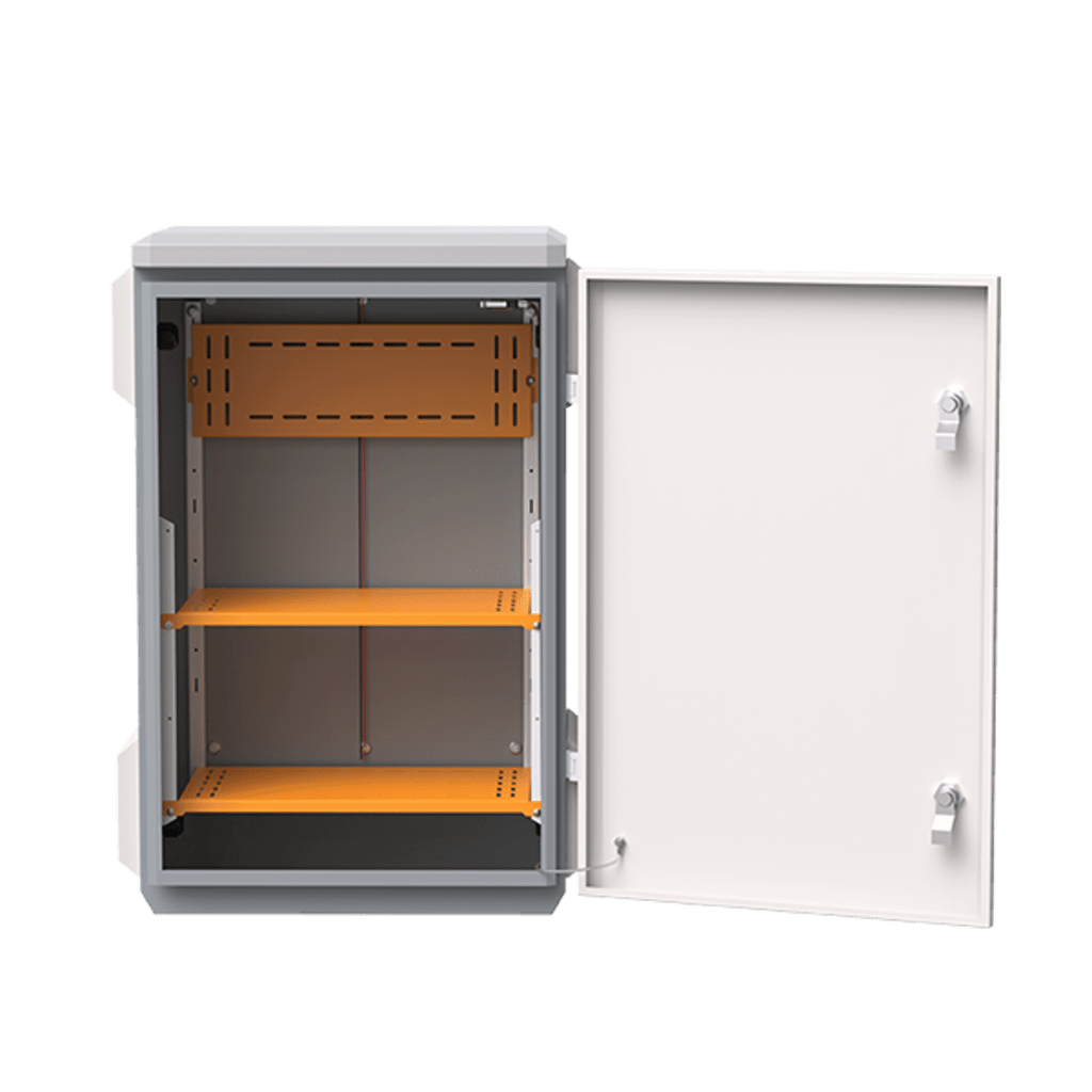 Gabinete de Acero Ventilado para Exterior 380 x 660 x 240 mm con Rieles DIN y 4 Placas Laterales para Montaje de Equipos por Fuera - Image 5