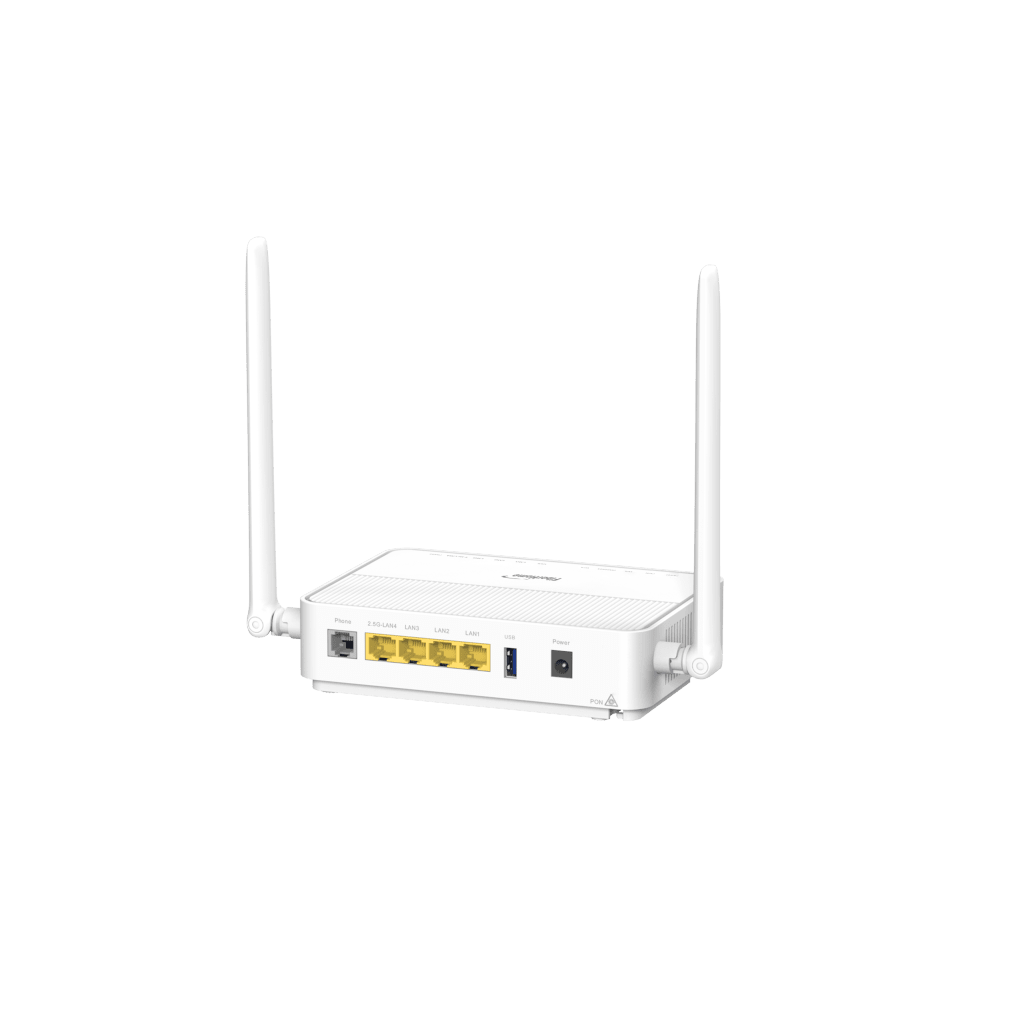 ONU FTTO, WIFI 7 2.4 GHz / 5GHz, 1 Puerto GPON, 4 Puertos GE, 1 Puerto POTS - Image 2
