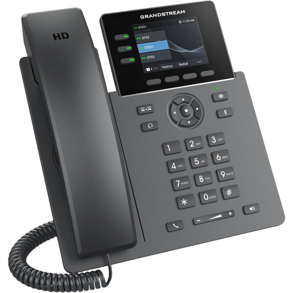 Teléfono IP Grado Operador / 3 Líneas / 12 Botones Virtuales Multiuso / Pantalla LCD 2.8 Pulgadas / Puertos Gigabit con PoE / Audio HD / Compatible con GDMS - Image 5