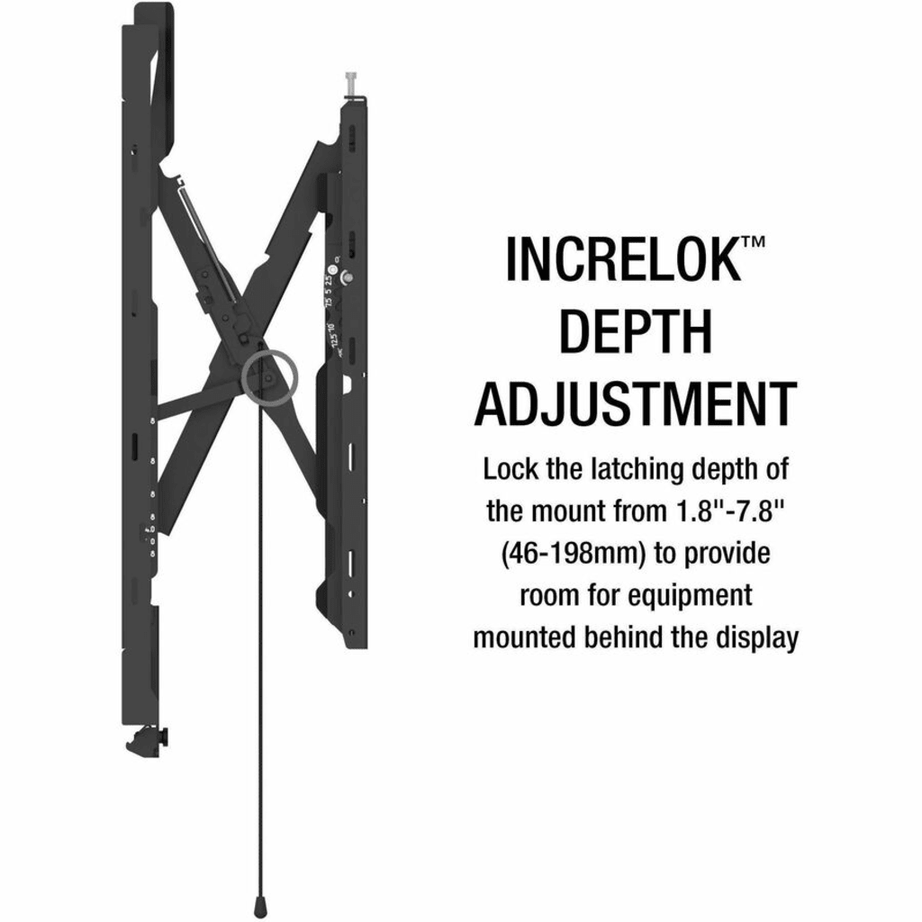 Soporte de Pared Universal Scissor SmartMount para Pantallas desde 49" hasta 120" / Extensión 12.8" (325 mm) / Carga Máxima 250 lb (113.4 kg) / Ajuste Post-Instalación / Hook-and-Hang / IncreLok - Image 4