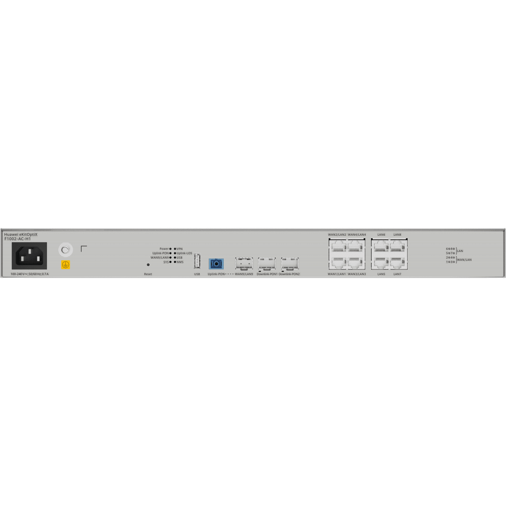 OLT Mini FTTh eKit 2 Puertos GPON (Incluye módulos C+) + 1 Puerto Uplink XGS-PON + 4 Puertos WAN/LAN Gigabit + 4 Puertos LAN Gigabit / All-In-One (Router, Switch, OLT, Controladora) / Libre de licenciamiento - Image 4