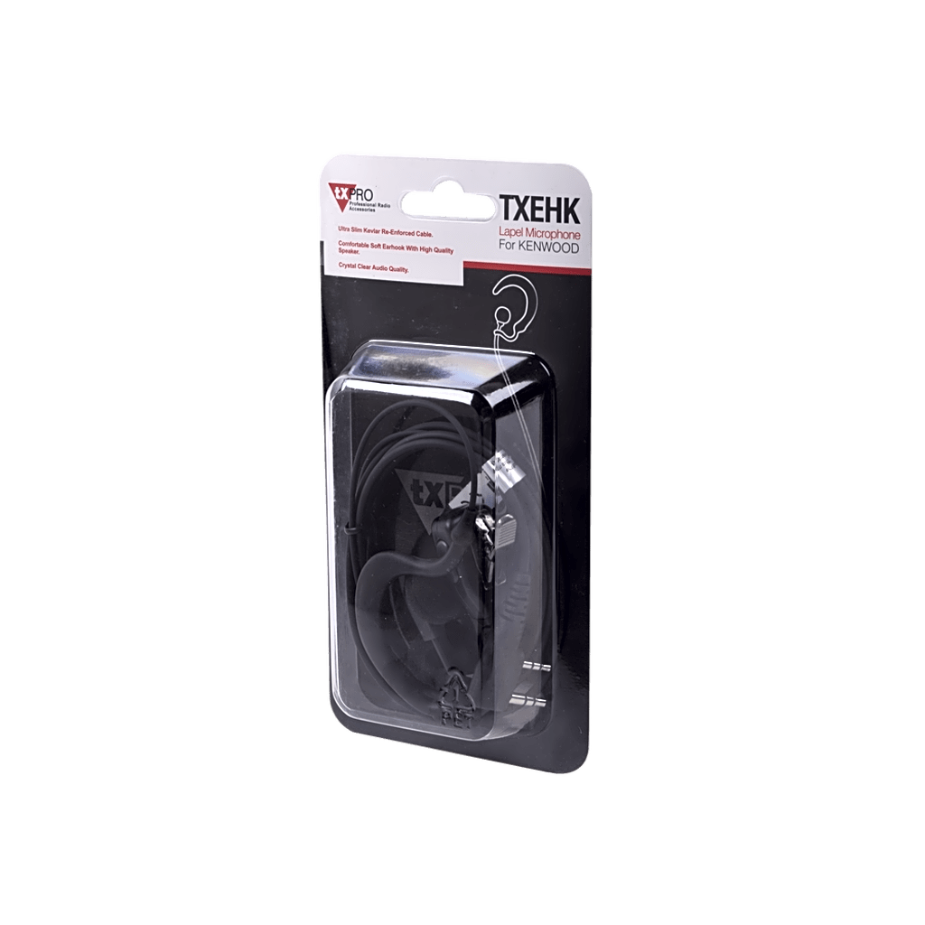 Micrófono - audífono de gancho ajustable al oído con conector de dos pines para KENWOOD Y TXPRO - Image 5