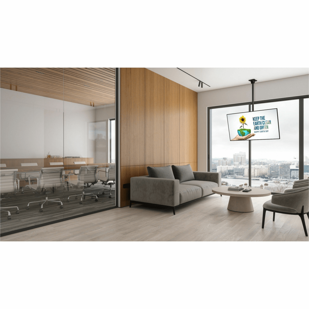 Soporte de Techo Universal Paramount PCM150 para Pantallas de 43" a 90"+ / Capacidad de Carga 150 lb (68 kg) / Ajuste Vertical 39.59" a 63.21" / Rotación 360° / Inclinación +20°/-5° / Montaje en Techos Planos - Image 6