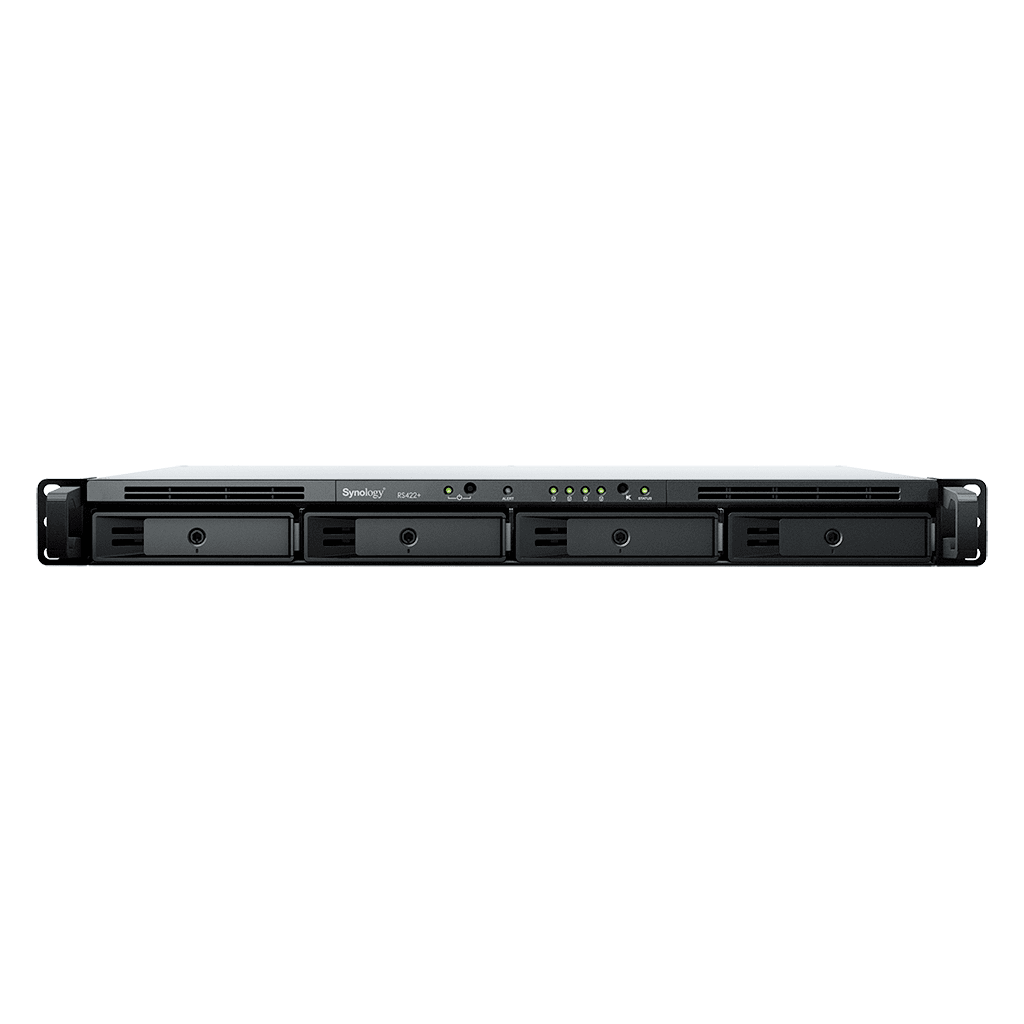 NAS RackStation RS422+ | 4 Bahías | 1U | AMD Ryzen R1600 | 2 GB DDR4 ECC | 570 MB/s Lectura | 530 MB/s Escritura | Puertos Dual 1GbE | Actualización 10GbE | Compatibilidad RAID | Synology DSM. - Image 2