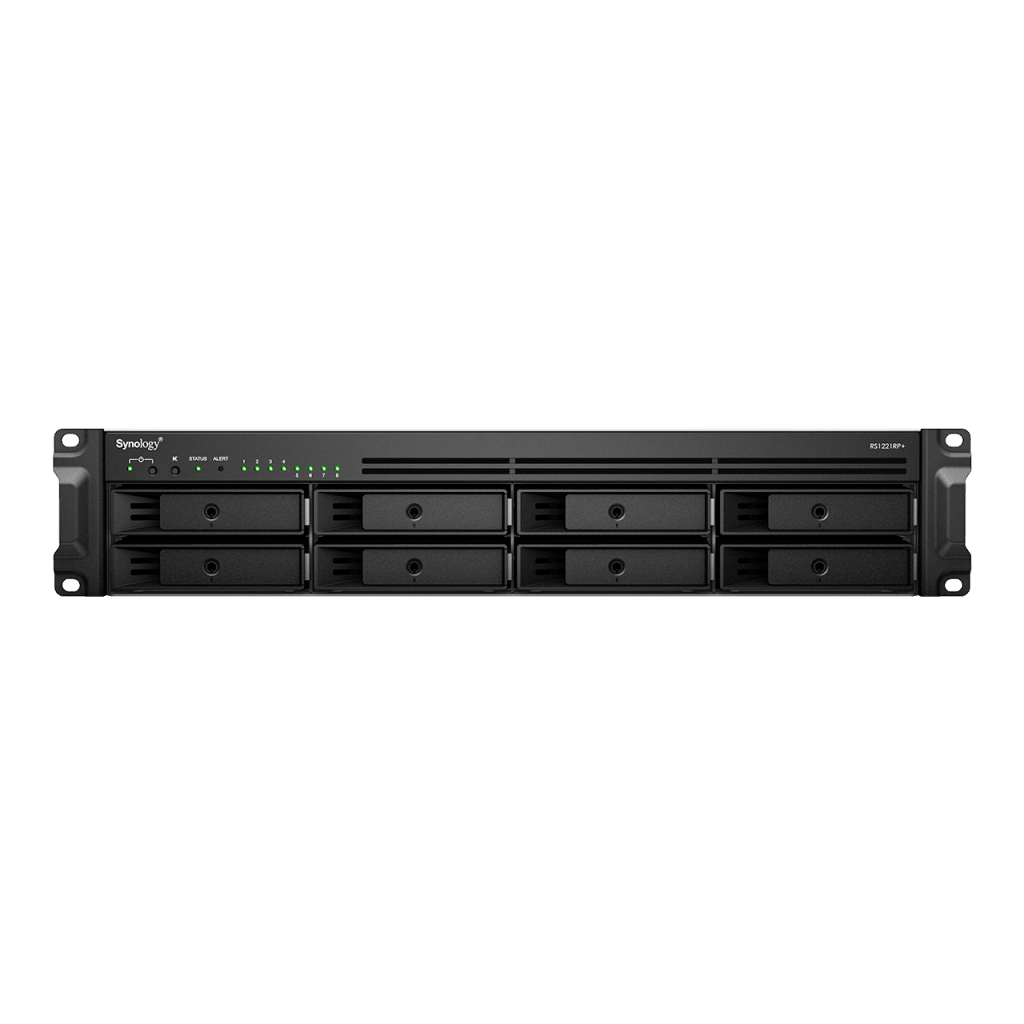 Servidor de Almacenamiento en Red Synology RackStation RS1221RP+ | 8 Bahías | Expandible a 12 Bahías | CPU AMD Ryzen V1500B | 4 GB DDR4 ECC | RAID Soportado | 10/25GbE | Virtualización Certificada | Protección de Datos Integral - Image 2