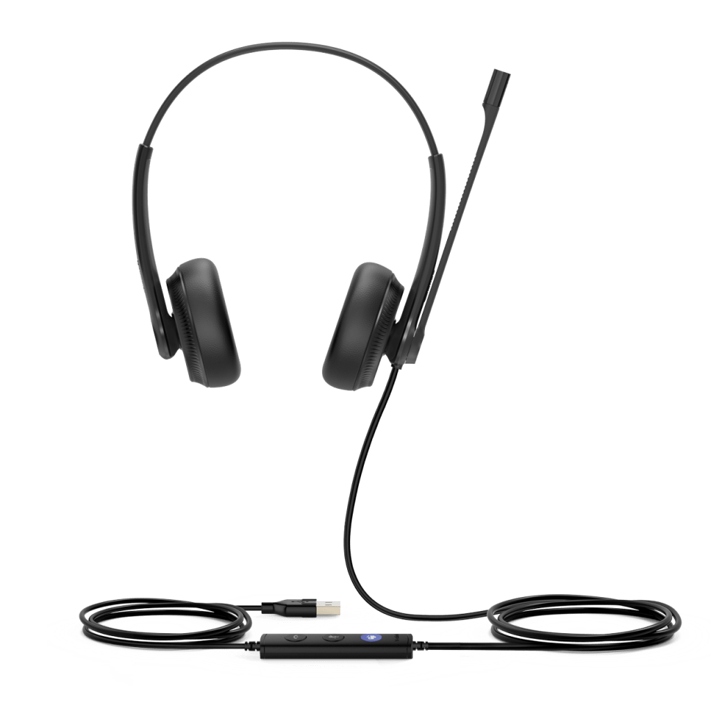 Diadema USB Alámbrica Yealink UH34 Dual Teams C/ Almohadillas de Cuero Compatible con Teléfonos IP Yealink y Computadoras - Image 2