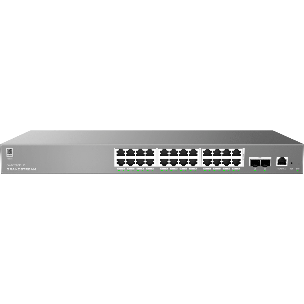 Switch de Red Empresarial L2++ / Serie GWN7800 Pro / 24 Puertos Gigabit PoE 250W / 2 Puertos SFP+ / Gestión Cloud GDMS / VLAN 4K / QoS Avanzado / Seguridad Integral - Image 2