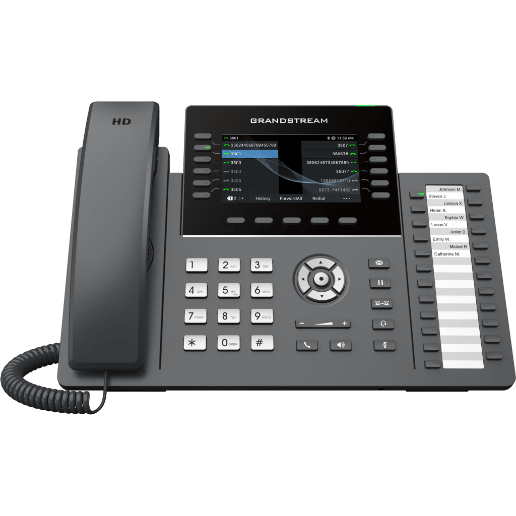 TELÉFONO IP PROFESIONAL DE 12 LÍNEAS / 24 TECLAS DE EXTENSIÓN PROGRAMABLES / WI-FI 6 / POE INTEGRADO / PANTALLA LCD 4.3 PULGADAS / SEGURIDAD DE NIVEL EMPRESARIAL / BLUETOOTH INTEGRADO / COMPATIBLE CON GDMS / AUDIO HD CON NOISE-SHIELD - Image 2