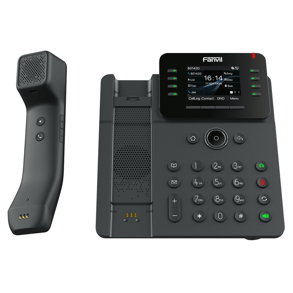 Teléfono IP / Handset Inalámbrico Bluetooth / 12 Líneas SIP / Pantalla IPS Táctil 2.8" HD / Conferencia 6 Vías / Puertos Gigabit / PoE 802.3af / OpenVPN / Hot Desking - Image 2
