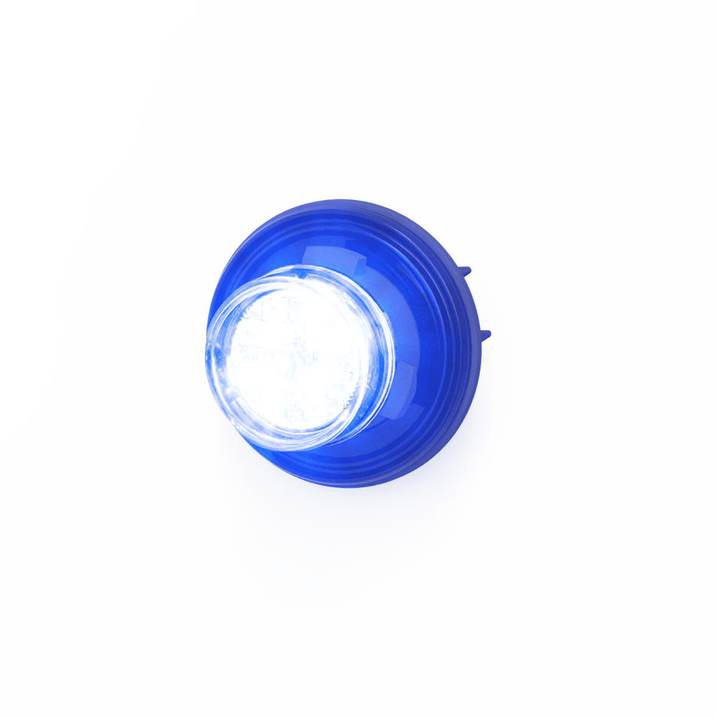 Estrobo Oculto de 12 LED, Rojo/Azul, Bisel Negro, Lente Transparente - Image 2