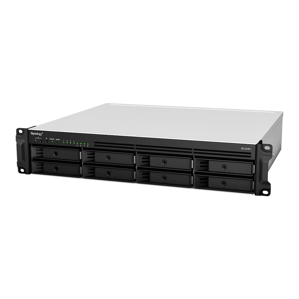 Servidor de Almacenamiento en Red Synology RackStation RS1221RP+ | 8 Bahías | Expandible a 12 Bahías | CPU AMD Ryzen V1500B | 4 GB DDR4 ECC | RAID Soportado | 10/25GbE | Virtualización Certificada | Protección de Datos Integral - Image 4