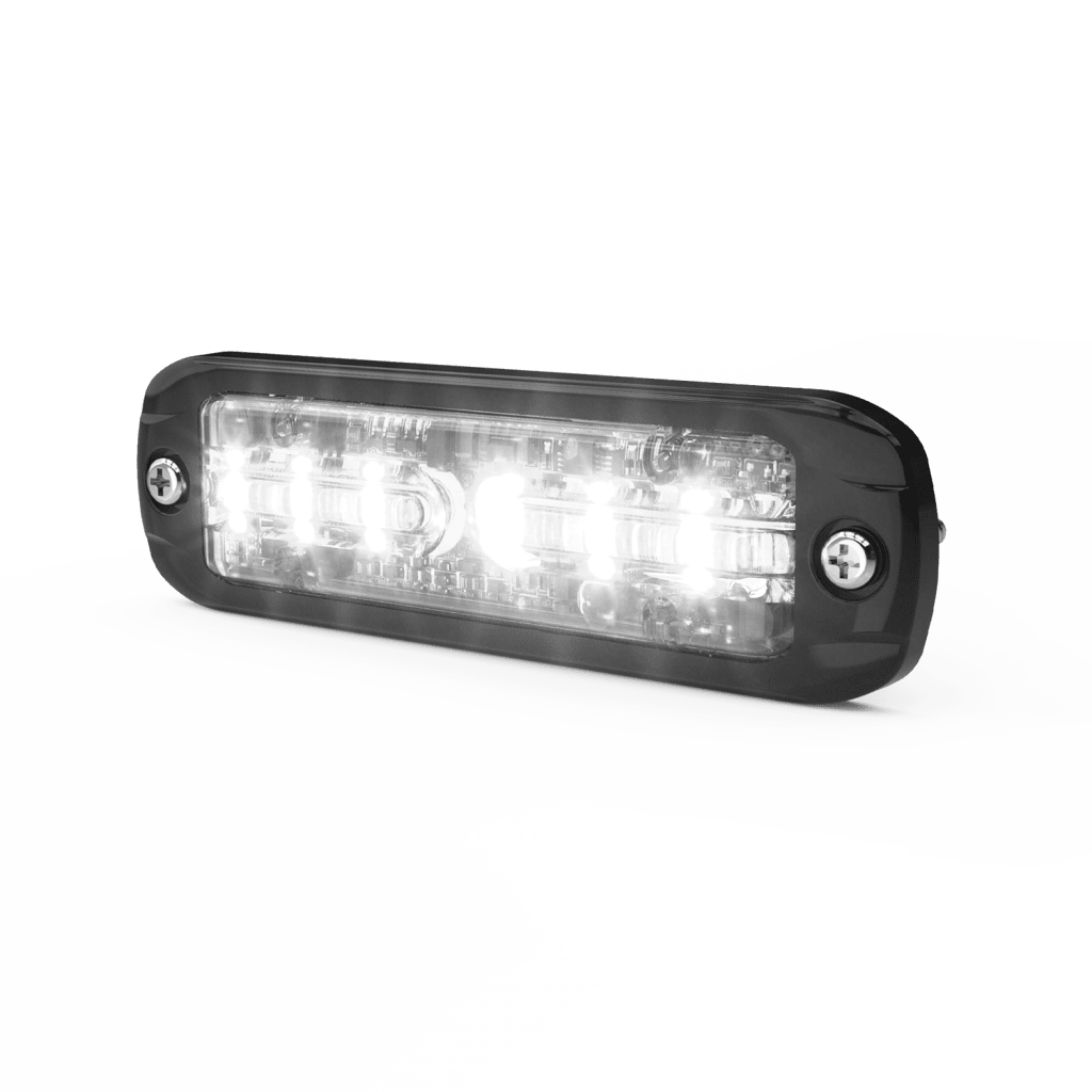 Luz Auxiliar de 18 LEDS, Tricolor Rojo/Azul/Blanco, Lente transparente, Bisel Negro - Image 4