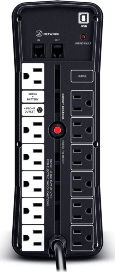 UPS Gamer de 1500 VA/1000 W, Topología Línea Interactiva, Entrada 120 Vca NEMA 5-15P, y 13 Salidas NEMA 5-15R, Puerto USB, Con Regulador de Voltaje (AVR) - Image 4
