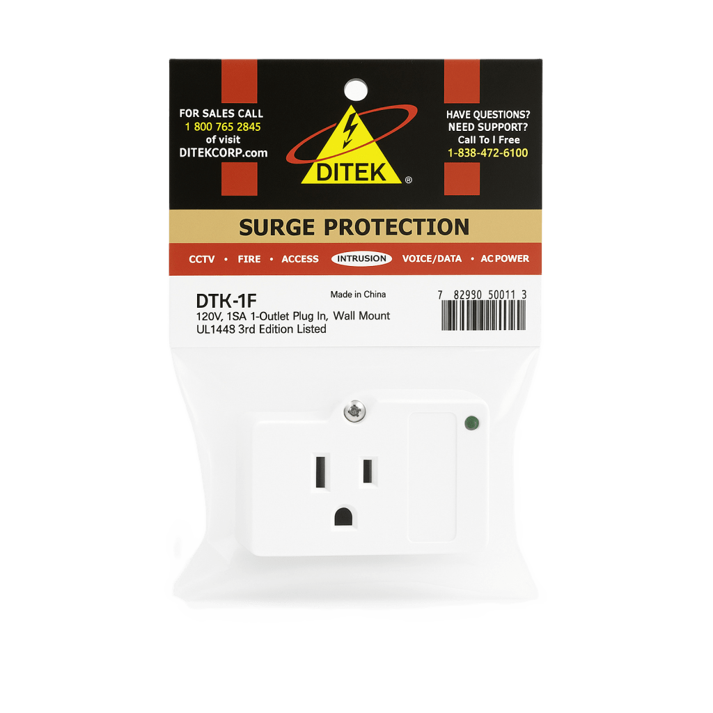 Protector Plug Pared / 120 VCA 15 A / 40,000 A / LED Diagn?stico / Transformadores de Alarma - Image 3