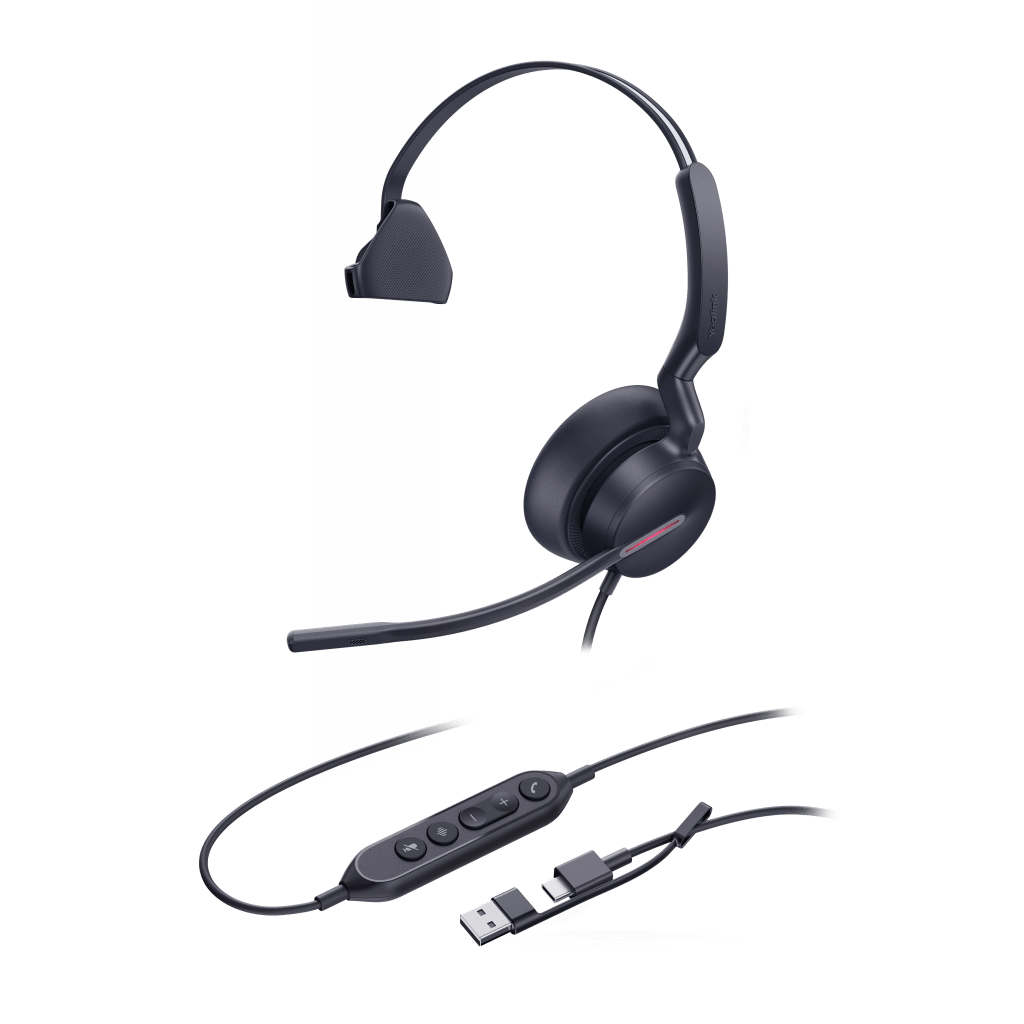 Diadema Alámbrica Yealink UH46 Mono USB-C/A Certificada con Microsoft Teams - Image 3