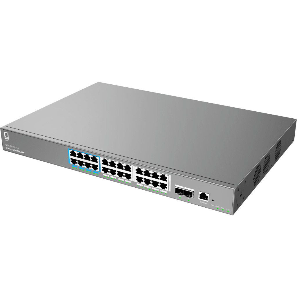 Switch de Red Empresarial L2++ / Serie GWN7800 Pro / 24 Puertos Gigabit PoE 400W / 2 SFP+ / Gestión Cloud GDMS / VLAN 4K / QoS Avanzado / Seguridad Integral - Image 3