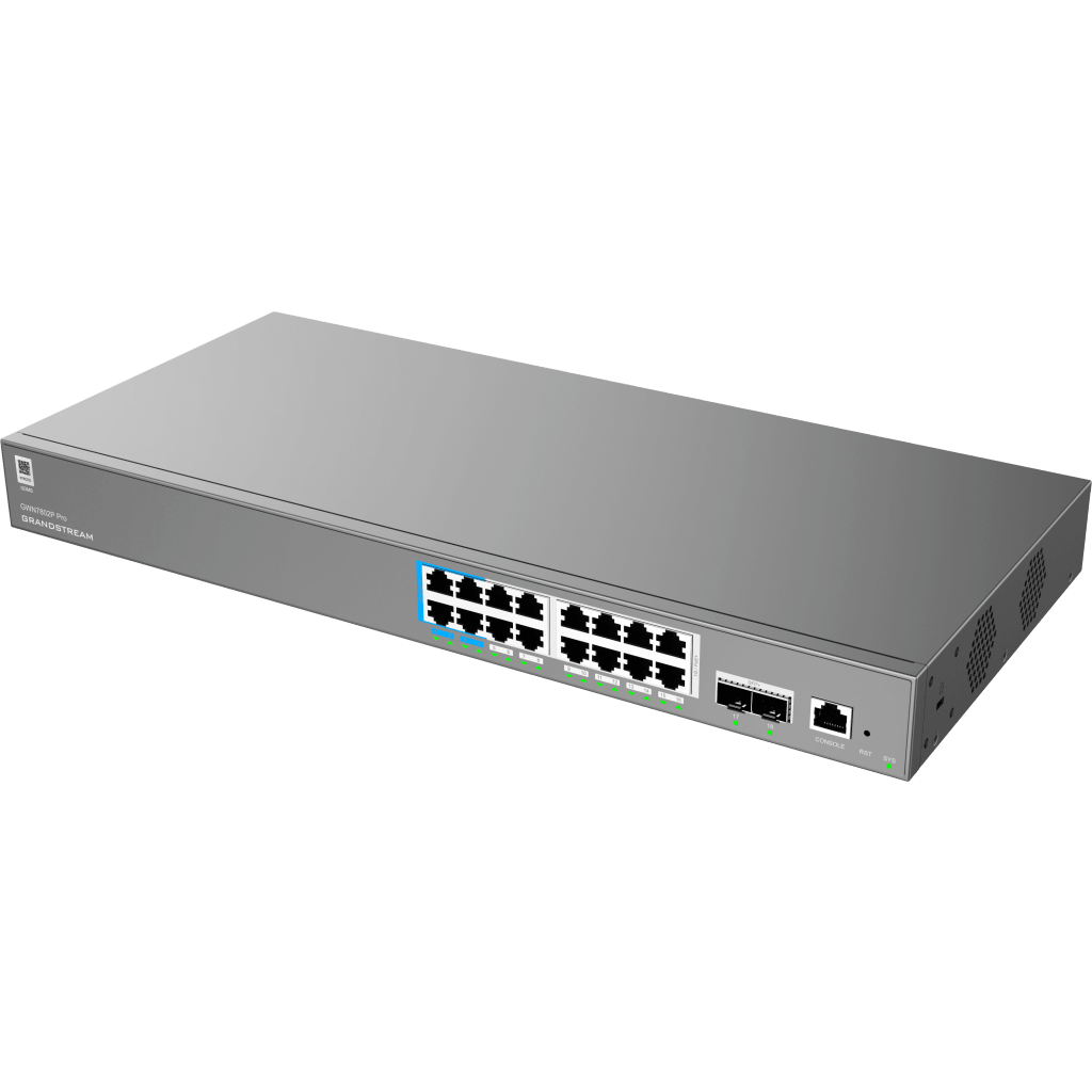 Switch de Red Empresarial L2++ / Serie GWN7800 Pro / 16 Puertos Gigabit PoE 250W / 2 Puertos SFP+ / Gestión Cloud GDMS / VLAN 4K / QoS Avanzado / Seguridad Integral - Image 3