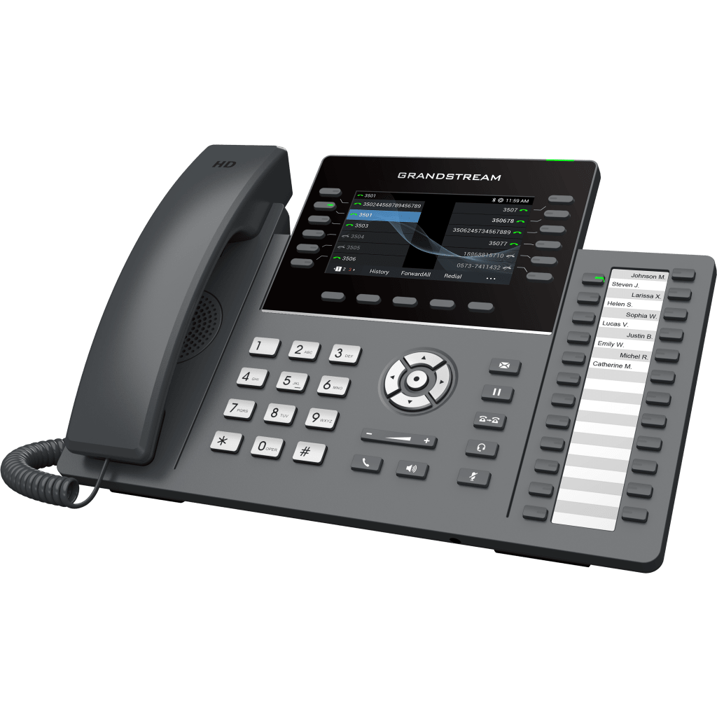 TELÉFONO IP PROFESIONAL DE 12 LÍNEAS / 24 TECLAS DE EXTENSIÓN PROGRAMABLES / WI-FI 6 / POE INTEGRADO / PANTALLA LCD 4.3 PULGADAS / SEGURIDAD DE NIVEL EMPRESARIAL / BLUETOOTH INTEGRADO / COMPATIBLE CON GDMS / AUDIO HD CON NOISE-SHIELD - Image 3