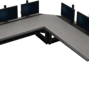Consola Modular para Centros de Control | Superficie Endurance Plus 32 mm | Sistema Versa-Trak | Gestión Integrada de Cables | Estructura Acero y MDF | Expandible y Reconfigurable | Estructura Base de 48"/ 60"/ 72"