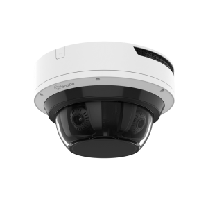 Camara IP Multi sensor 8MP x 4 CH con Inteligencia Artificial y licencia LUMEO / Lente Motorizado de 3.3 a 5.7mm / WDR 120dB / Protección IP66 / IK10 / NEMA4X