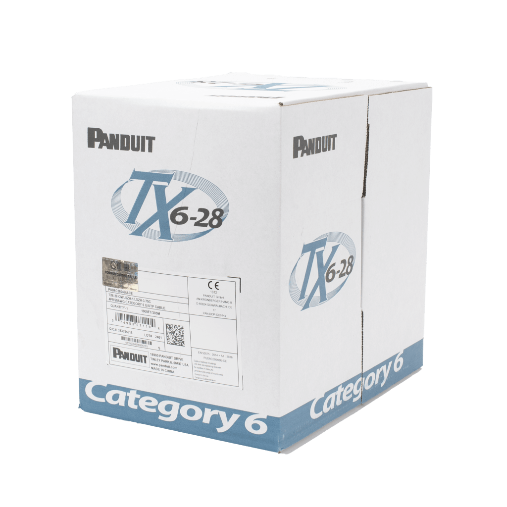 Bobina de Cable UTP 305 Metros (1000 Pies) de Cobre TX6-28?, Gris, Categor?a 6, Di?metro Reducido (28 AWG), CM/LSZH, de 4 Pares