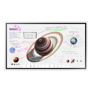 Pizarra Interactiva Digital / 55" 4K UHD (3840x2160) / Touch IR 20 Puntos / Whiteboard 4 Usuarios Simultáneos / Tizen 9.0 / WiFi / VESA 400x400