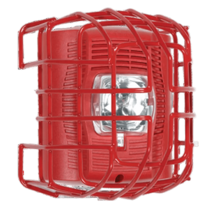 Protector De Rejilla Anti Vandalismo Y Golpes Accidentales, Color Rojo, Para Sirenas/Estrobos/Bocinas System Sensor, Montaje En Superficie, 7.49"Altox6.74"Anchox6.09"Profundidad