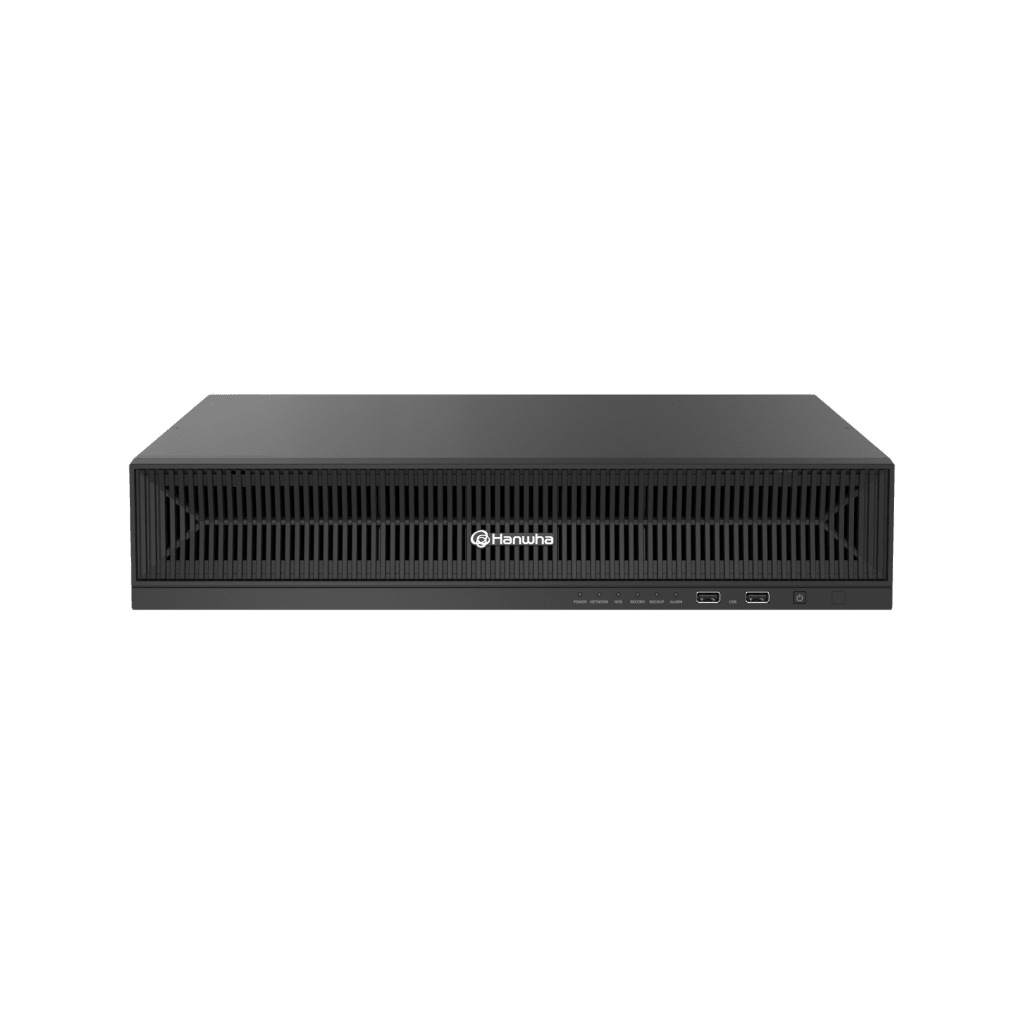 NVR de 64 canales / 8K / Hasta 8 Discos Duros / H.265 & Wisestream / Wisenet P2P
