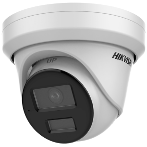 Turret IP 4 Megapixel / Lente 4 mm / Dual Light (40 mts IR + 40 mts Luz Blanca / DARKFIGHTER S / Microfono Integrado /  Exterior IP67 / WDR 130 dB /  4 Analíticos: AcuSense, Deteccion Facial, Conteo de Personas por Cruce y Zona