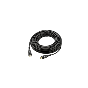 Cable Optico HDMI Híbrido | 4K@60Hz 18 Gbps | 20 m | Fibra OM3 + Cobre | LSHF | Bañado Oro 24K | HDCP 2.2 | HDR | ARC | CEC