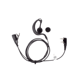 Micrófono - audífono de gancho ajustable al oído con conector de dos pines para KENWOOD Y TXPRO