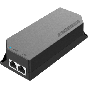 PoE Injector Grandstream 30W MultiGigabit / Compatible con IEEE 802.3af/at / 1x 2.5Gbps RJ45 LAN IN / 1x 2.5Gbps RJ45 LAN OUT con PoE 30W / 100~240VAC / 54VDC / Plug-and-Play / FCC, CE, RCM, IC