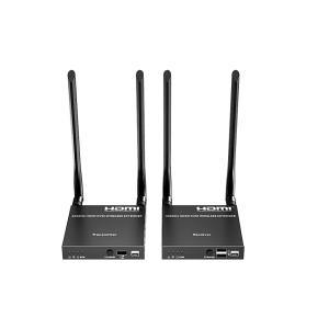Extensor Inalámbrico HDMI| Con KVM | 4K@60Hz 4096x2160 | Tecnología ipcolor | Banda 5G 5.18-5.24 GHz | Distancia 50 m | Conexión de Hasta 1 a 4