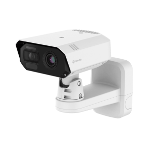 Cámara IP Bullet Termica Bi-Spectral / Lente Visible 8MP / Vision Térmica 640x480p Lente 9.1mm@8FPS / H.265 & WiseStream / IP67 / NEMA4X / Termografia para uso industrial -20°C a 130°C
