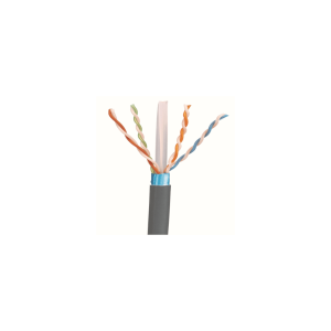 Bobina de Cable Blindado F/UTP de 4 Pares, Cat6A, Soporte de Aplicaciones 10GBase-T, LSZH (Libre de Gases T?xicos), Color Gris, 305 Metros (1000 Pies)