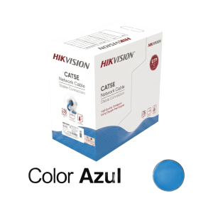 Bobina de Cable UTP 305 Metros (1000 Pies) / Cat5E (24 AWG) / Color Azul / PVC (CM) / Uso en Interior / 100% Cobre / Aplicaciones de CCTV y Redes de Datos