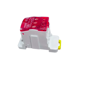 Bloque de distribución rojo de 1 entrada y 6 salidas