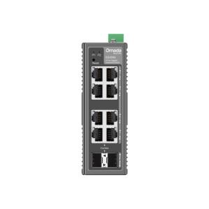 Switch Industrial Omada Easy Managed / 8 Puertos Gigabit (6× RJ45 + 2× RJ45/SFP Combo) / 16 Gbps Switching / -40°C a 75°C / Protección Rayos 6kV / Gestión Cloud / Montaje DIN Rail o Pared / IP40