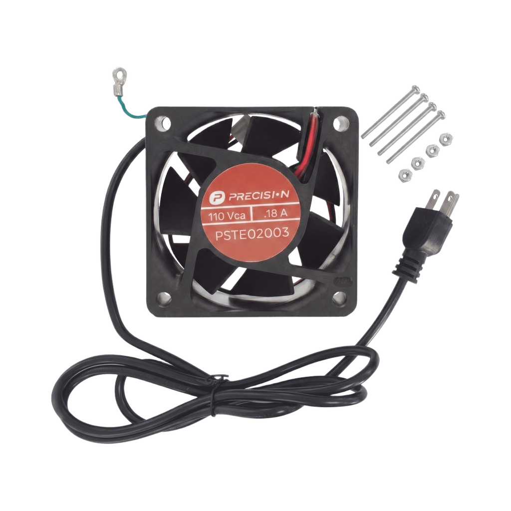 Ventilador de 110 Vca de 12 x 12 cm con Cable y Tornillería