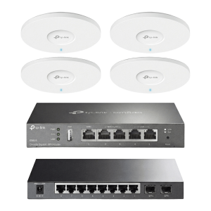 Kit de Iniciación en redes OMADA / 1 Router / 1 Switch TL-SG2210P / 4 Punto de Acceso EAP613