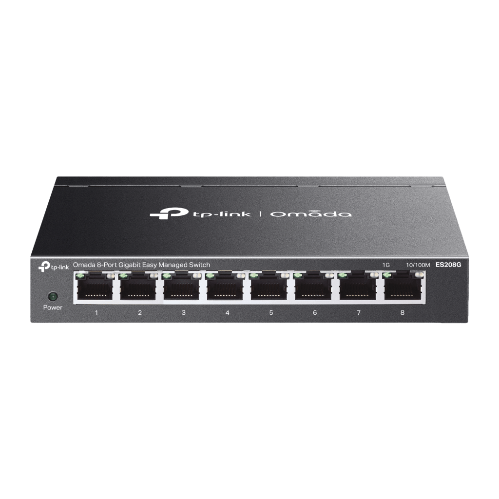 Switch Gestionado Easy Managed 8 Puertos Gigabit / 16 Gbps Capacidad / 11.9 Mpps Forwarding Rate / SDN Omada / VLAN 802.1Q / QoS / Gestión Cloud / Sin Ventilador