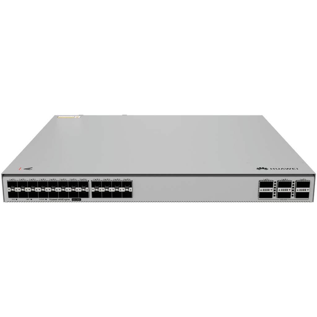 Switch 10GE Core / 24 Puertos 10GE SFP+ / 6 Puertos 100GE QSFP28 / Switching 1680 Gbps / Forwarding 1250 Mpps / iStack / Gestión Cloud / SME