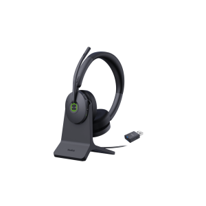 Diadema Inalámbrica WH68 Híbrida de Yealink DECT + Bluetooth 5.3 y Cancelación Activa de Ruido Híbrida con Soporte para Hasta 48 Horas de Música