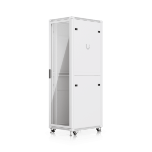 UACC Rack Cabinet 42U (600 × 800 mm) – Gabinete de Piso Totalmente Ensamblado con Ventiladores Integrados, Paneles Removibles, Ruedas con Seguro y Puerta Frontal de Vidrio Templado